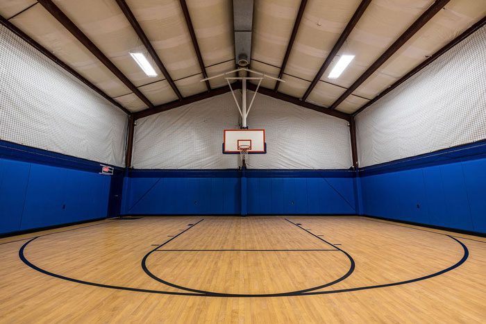 Highland Hospital gym basketball hoop