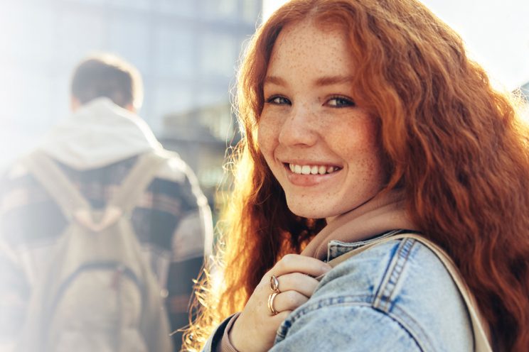 young girl with red hair mobile
